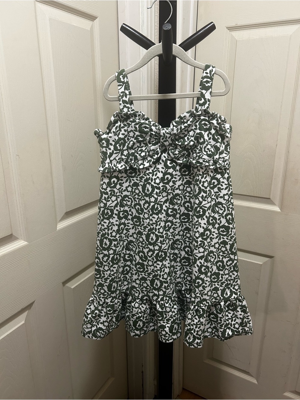 Janie and Jack Green Floral Print Dress